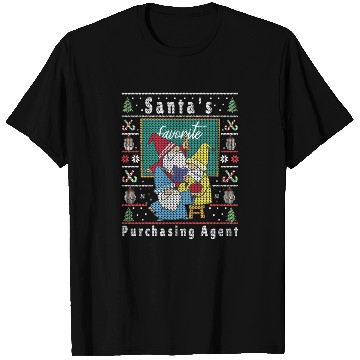 Discover Santas Elfs Ugly Christmas Purchasing-Agent T Shirts