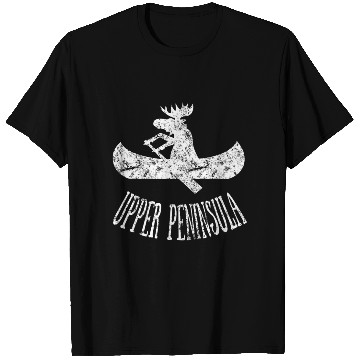 Discover Yooper Moose Upper Peninsula Moose Canoe T Shirts