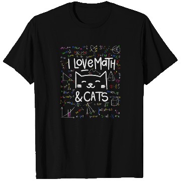 Discover Cat Lover, Math, I Love Math And Cats, Math Lover T Shirts