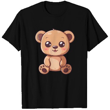 Discover Adorable Brown Bear Cub With Big Eyes T Shirts