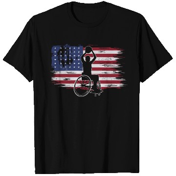 Discover US Flag Wheelchair Basketball T Shirts