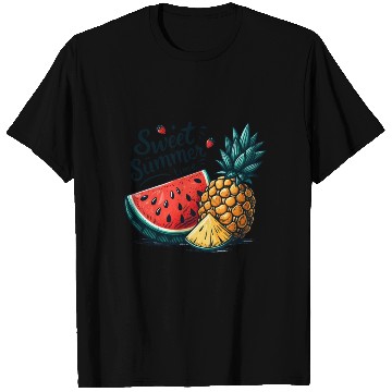 Discover Sweet Summer Time Watermelon and Pineapple T Shirts