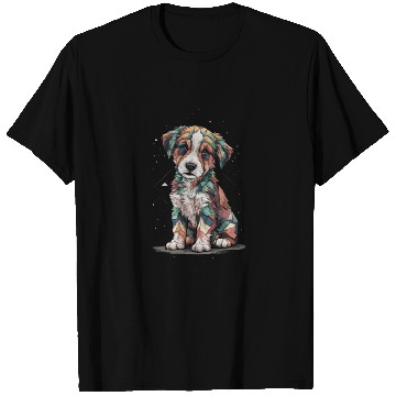 Discover cute cubism puppy T Shirts