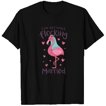 Discover Flamingo Bride Flocking Married Matching T Shirts