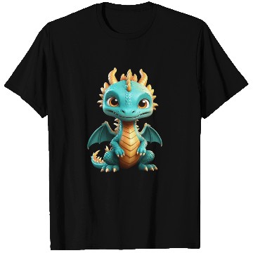 Discover Chibi green dragon T Shirts