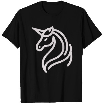 Discover Minimalist Unicorn Symbol - light pink gray T Shirts