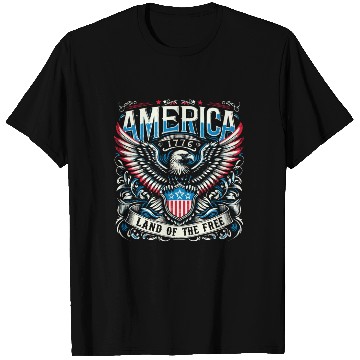 Discover Independence Day Art 4 July American Eagle Free T Shirts