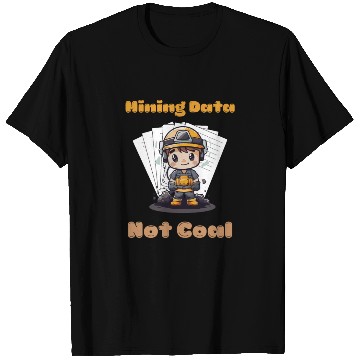 Discover Cute Chibi Coal Miner Data Mining with Papers Illu T Shirts