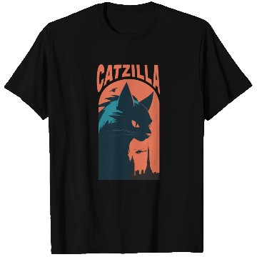 Discover Catzilla king of Cat monster T Shirts