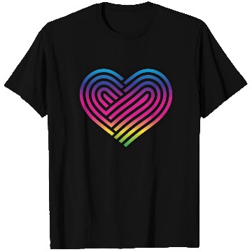 Discover Rainbow Heart Homosexuality LGBT Love T Shirts