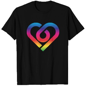 Discover Rainbow Heart Homosexuality LGBT Love T Shirts