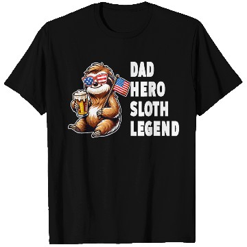 Discover American sloth dad T Shirts