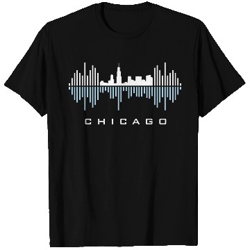 Discover Chicago City Sound Waves T Shirts