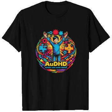 Discover AuDHD Autism ADHD Autistic Spectrum Neurodiversity T Shirts