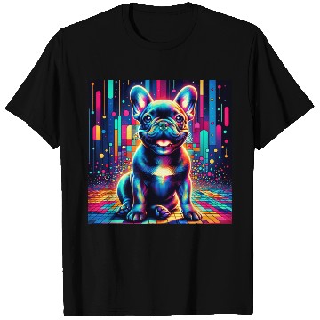 Discover French Bulldog Neon Art T Shirts