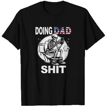 Discover Doing Hot Dad Shit US Vintage Skeleton T Shirts
