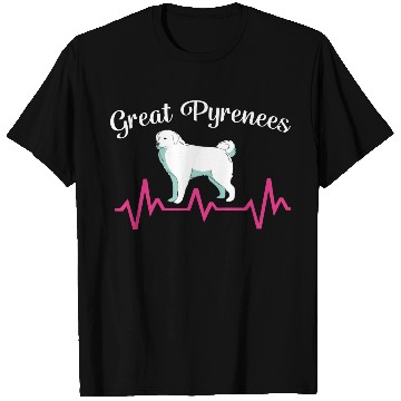 Discover Pet Lover Great Pyrenees Dog Heartbeat T Shirts