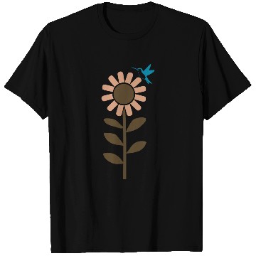 Discover Hummingbird With Flower 3 Color Vector T Shirts