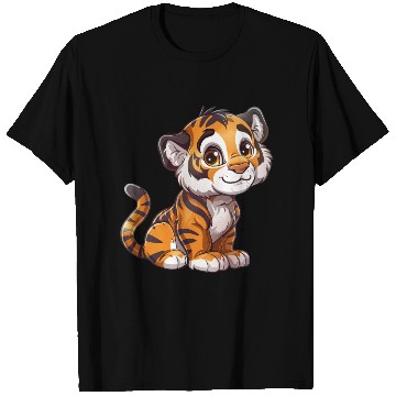 Discover Adorable Tiger Cub Captivating Eyes T Shirts