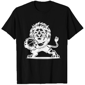 Discover Wild Basketball Lion With Basketball T Shirts