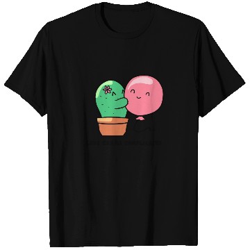 Discover Sweet little cactus hugging a balloon T Shirts