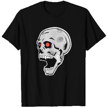 Discover the silver skull looks up T Shirts