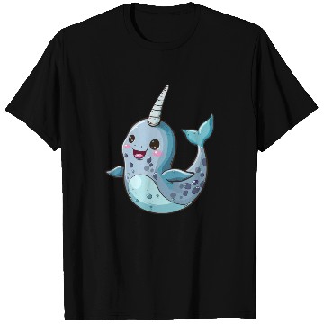 Discover Adorable Narwhal Cartoon Enchantment T Shirts