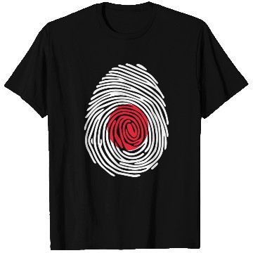 Discover Japanese Fingerprint Flag T Shirts