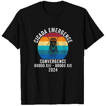Discover Cicada Emergence Convergence Brood XIII Brood XIX T Shirts