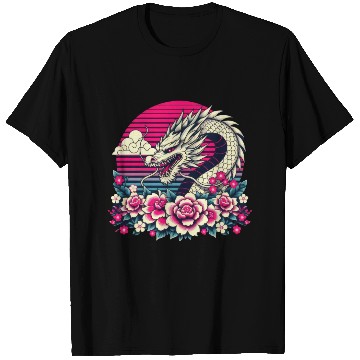 Discover Tokyo Asian Dragon Vintage Style 80s Retro Japanes T Shirts