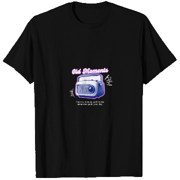 Discover Lilac Black Halftone Radio Portrait T Shirts