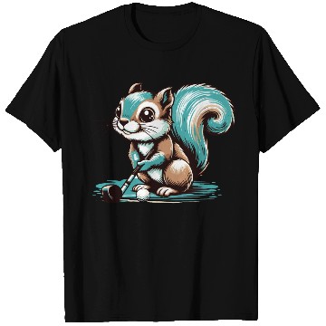 Discover Cute cartoon squirrel playing golf T Shirts