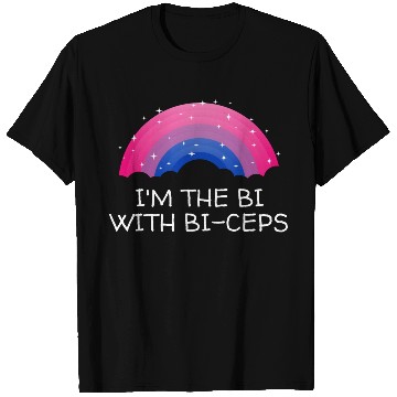 Discover Im the Bi with Biceps Bisexual LGBTQ Bi Pride LGBT T Shirts
