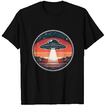 Discover Vintage UFO at Red Sunset T Shirts