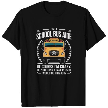 Discover School Bus Aide Funny Back to School T Shirts