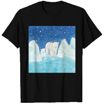 Discover Polar Bears (Ursus maritimus) - Bear Mother & Cubs T Shirts