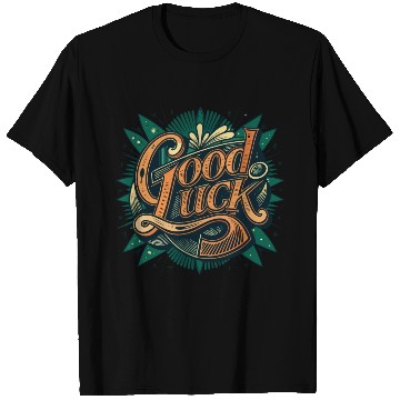 Discover Orange and Green Good luck Graphic T Shirts