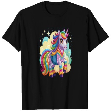 Discover Crochet Rainbow Unicorn T Shirts