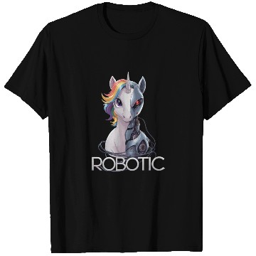 Discover Funny Unicorn Robot Robotic Cuddling Cyborg T Shirts