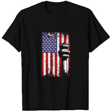 Discover American Flag US, air traffic controller T Shirts
