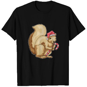 Discover Squirrel Christmas Candy cane T Shirts