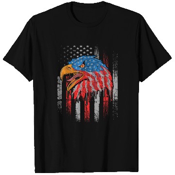 Discover Retro US Flag Funny 4th July Bald Eagle Patriotic T Shirts
