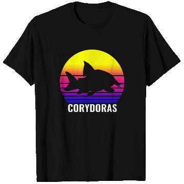 Discover Corydoras Catfish Lovers Vintage Sunset Art Design T Shirts