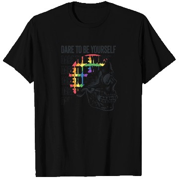 Discover Dare to be Yourself LGBTQ Proud Ally Skull Pride T Shirts