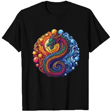 Discover Vibrant Yin Yang Dragon T Shirts