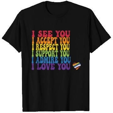 Discover LGBTQ Support quote T Shirts
