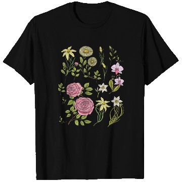 Discover Flowers Cottagecore Mushroom Indie Clothes T Shirts