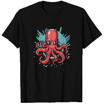 Discover OctoFizz: Can of Octopus Soda T Shirts