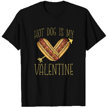 Discover Hot Dog Adult Heart Valentines Day T Shirts