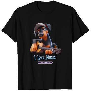 Discover dog playing guitar T Shirts